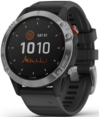 Garmin Fenix 6 Solar, Silver/Black Band