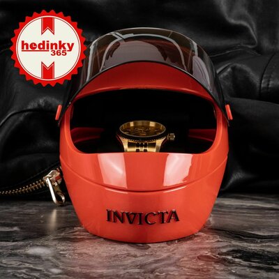 Krabička Invicta ve tvaru helmy - červená (IPM277)