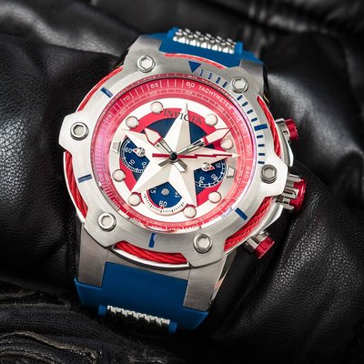 Invicta Marvel Quartz 51mm Chronograph 26894 Captain America Limited Edition 4000pcs
