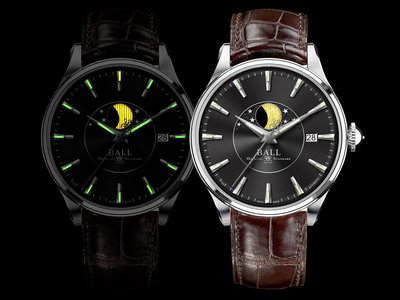 Ball Trainmaster Automatic Moonphase NM3082D-LLFJ-BK