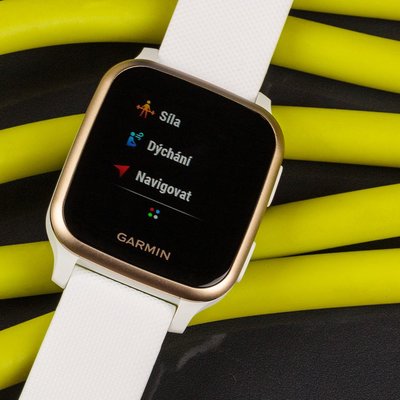 Garmin Venu Sq, LightGold/White Band