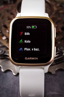 Garmin Venu Sq, LightGold/White Band