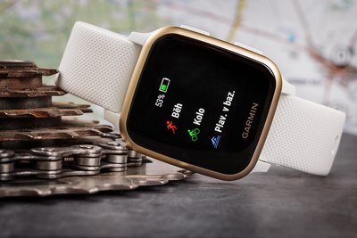 Garmin Venu Sq, LightGold/White Band