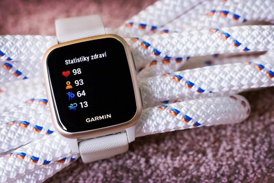 Garmin Venu Sq Music, RoseGold/Sand Band