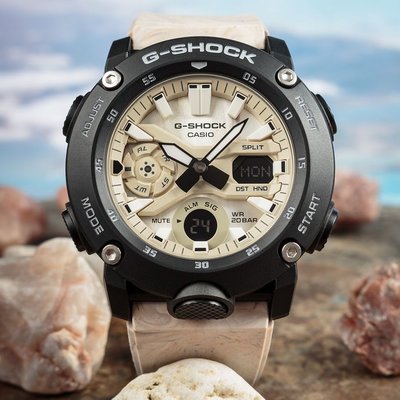 Casio G-Shock Original GA-2000WM-1AER Carbon Core Guard Utility Wavy Marble Series