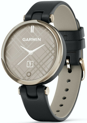 Garmin Lily Classic Cream Gold/Black Leather Band (II. Akosť)