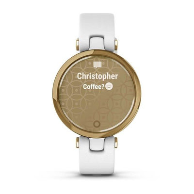 Garmin Lily Classic Light Gold / White, Leather Band