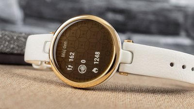 Garmin Lily Classic Light Gold / White, Leather Band