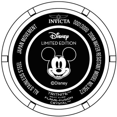 Invicta Disney Quartz 52mm 35072 Mickey Mouse Limited Edition 3000pcs
