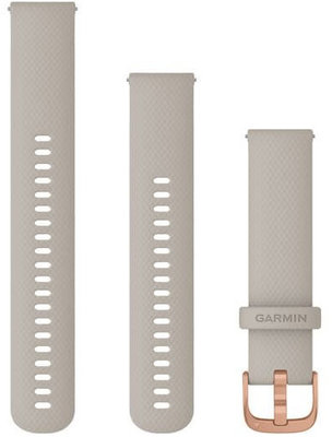 Remienok Garmin Quick Release 20mm, silikónový, béžový, ružovozlatá spona (Venu, Venu Sq, Venu 2 plus aj.)