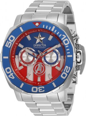 Invicta Marvel Captain America Quartz 35098 Limited Edition 4000pcs