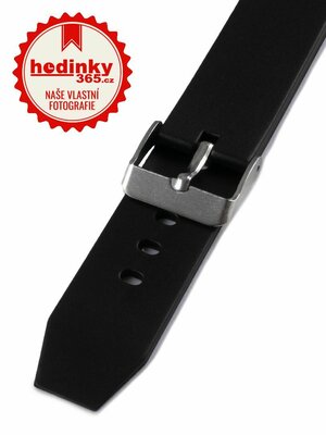 Unisex plastový čierny remienok k hodinkám P022