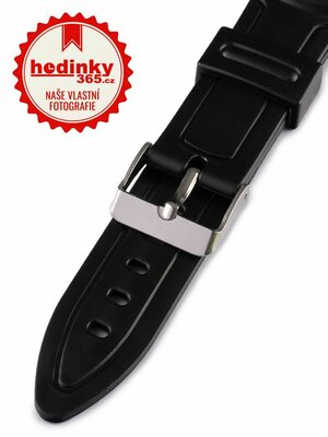 Unisex plastový čierny remienok k hodinkám P031