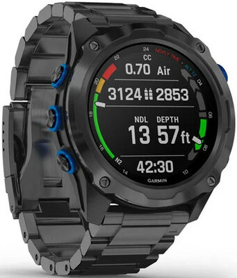 Garmin Descent Mk2i Sapphire Titanium, Titanium band, T1 Bundle (rozbalené)