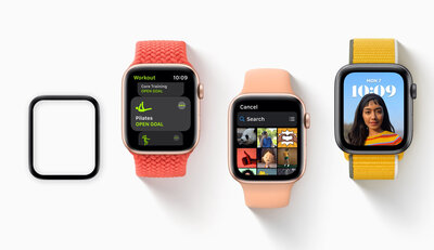 Ochranné 3D sklo Mosh Tempered Glass Protector 0.5mm pre Apple Watch Series 4/5/6/SE 40mm