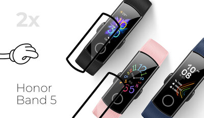 Ochranné 3D sklo Mosh Tempered Glass Protector 0.5mm pre Honor Band 5 (2ks)