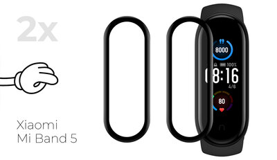 Ochranné 3D sklo Mosh Tempered Glass Protector 0.5mm pre Xiaomi Mi Band 5 (2ks)
