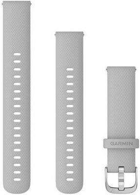 Silikónový remienok Garmin 18mm (pro Venu 2S, Vívoactive 4S, Vívomove 3S), šedý V3, Quick Release, + predĺžená časť