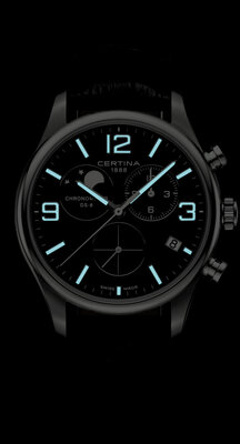 Certina DS-8 Quartz Moon Phase Chronograph COSC Chronometer C033.460.16.047.00