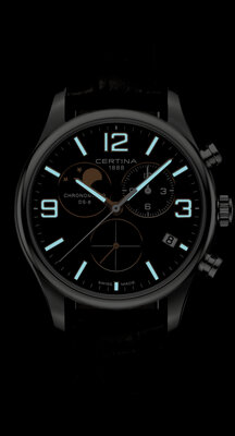 Certina DS-8 Quartz Moon Phase Chronograph COSC Chronometer C033.460.16.087.00