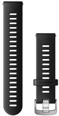 Silikónový remienok Garmin 20mm, Black, Quick Release, 010-11251-9P