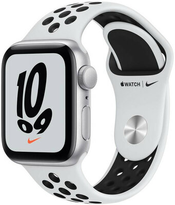 Apple Watch Nike SE GPS, 40mm Silver Aluminium Case / Pure Platinum/Black Nike Sport Band -Regular
