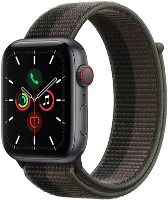 Apple Watch SE GPS + Cellular, 44mm puzdro z hviezdne šedého hliníka s šedým športovým remienkom