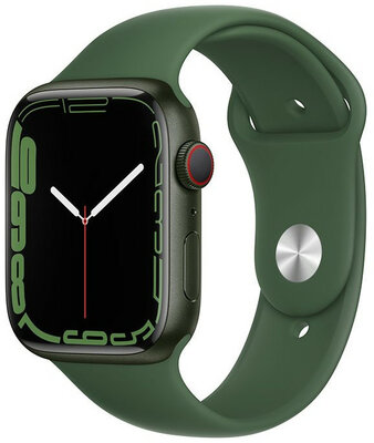 Apple Watch Series 7 GPS + Cellular, 45mm puzdro zo zeleného hliníka s listovo zeleným športovým remienkom