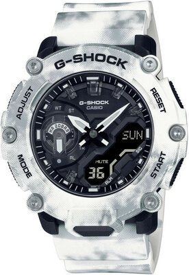 Casio G-Shock Original GA-2200GC-7AER Grunge Snow Camo Series Carbon Core Guard