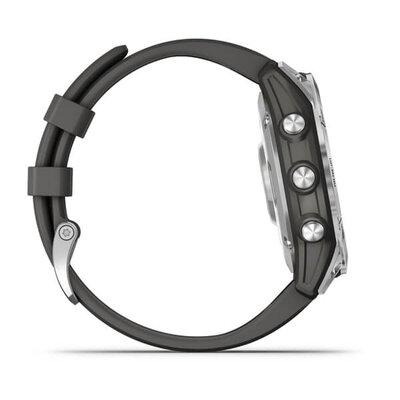 Garmin Epix 2 Glass, Silver / Gray Silicone Band