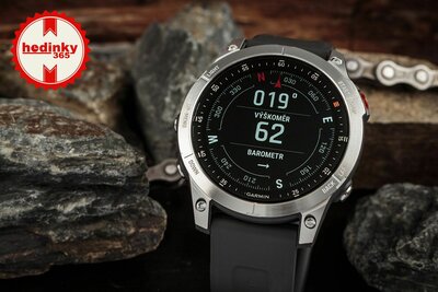 Garmin Epix 2 Glass, Silver / Gray Silicone Band
