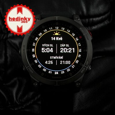 Garmin Epix 2 Sapphire, Titan Black / Black Silicone Band