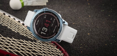 Garmin Fenix 7 Sapphire Solar Blue DLC Titanium / White Band