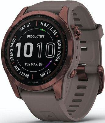 Garmin Fenix 7S Sapphire Solar Bronze Titanium / Grey Band