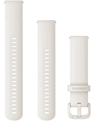 Remienok Garmin Quick Release 20 mm, silikónový, biely, biela pracka (Venu, Venu Sq, Venu 2 plus ai.) + predĺžená časť