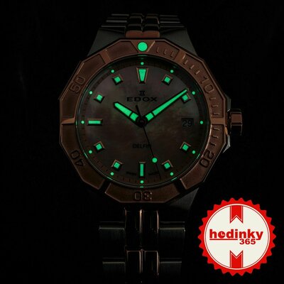 Edox Sport Delfin Diver Date Lady 53020-357rm-ror