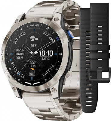 Garmin D2 Mach 1, Vented Titanium Bracelet (+ náhradný remienok)