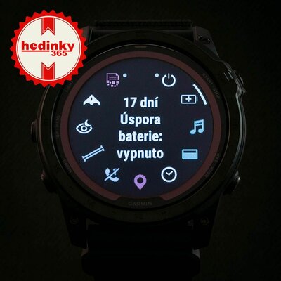 Garmin Tactix 7 Pro Solar Sapphire Black Nylon Band (+ náhradný remienok)
