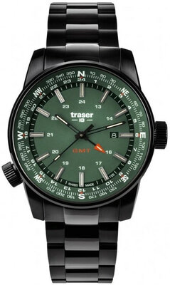 Traser P68 Pathfinder GMT Green s kovovým náramkom 109525