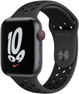 Apple Watch Nike SE GPS + Cellular, 44mm Space Grey Aluminium Case / Anthracite/Black Nike Sport Band - Regular