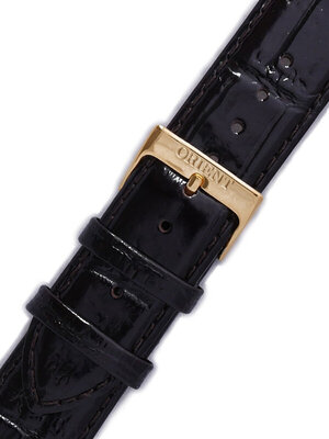 Remienok Orient UDDYLAT, kožený čierny, zlatá spona (pro model FUG1R)
