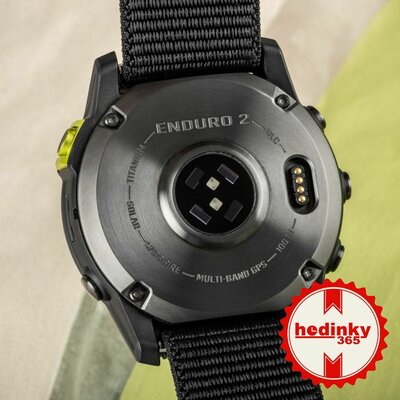 Garmin Enduro 2 Carbon Gray DLC Titanium / Black UltraFit Nylon Strap (+ náhradný silikónový remienok)