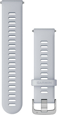Remienok Garmin Quick Release 22mm, silikónový, biely, strieborná spona (Venu, Forerunner 255, Vívoactive 4 aj.)