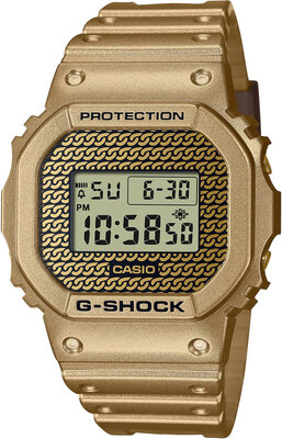 Casio G-Shock Original DWE-5600HG-1ER Carbon Core Guard Gold Chain (+ náhradná luneta a remienky)