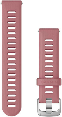 Remienok Garmin Quick Release 18mm, silikónový, ružový, strieborná spona (Venu 2S, Vívoactive 4S, Vívomove 3S)