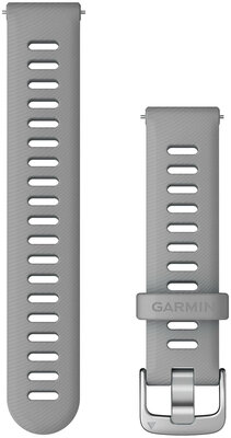 Remienok Garmin Quick Release 18mm, silikónový, šedý, strieborná spona (Venu 2S, Vívoactive 4S, Vívomove 3S)