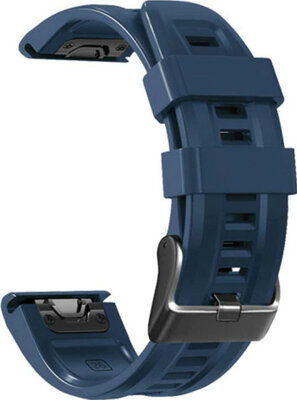 Remienok QuickFit 26mm, silikónový, tmavo modrý, čierna spona (Garmin Fenix 7X/6X/5X, Tactix aj.)