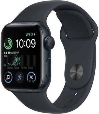 Apple Watch SE (2022) GPS, 40mm Puzdro temne atramentového hliníka, športový remienok