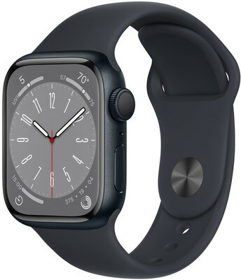 Apple Watch Series 8, GPS, 41mm Puzdro z temne atramentového hliníka, športový remienok