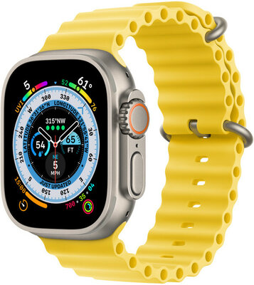 Apple Watch Ultra, GPS + Cellular, 49mm so žltým remienkom "Ocean band"